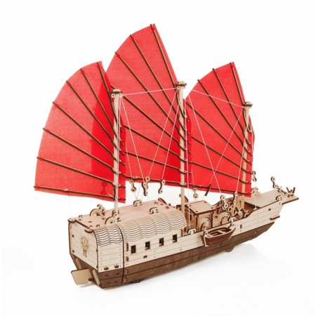 A prefabricated model of wood “Ship with sails. Junk"-14