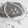 Set 2 objects: earrings, Antoinette necklace, white color in silver, 40 cm