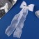 Hair clip "Schoolgirl" Bow 12x30 cm, white with pearls
