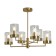 Suspended lamp Freya Fr5426PL-06BS CLIP, 500x500 mm, E14, 6x40W, brass color