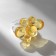 Ring "Molecules", yellow color, 17 size