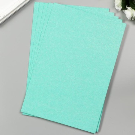 Foamiran "neon shine - turquoise" 2 mm format A4 (set of 5 sheets)-2