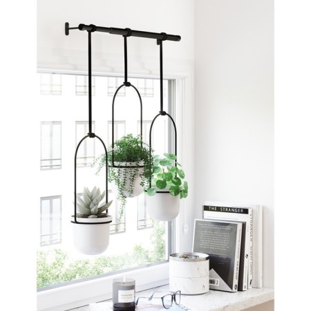 A set of suspended pots for plants TRIFLORA, White, 3 pcs.-2