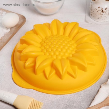Baking uniform "Sunflower", silicone, 29 × 6 cm, with handles, color mix-10