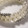 Bracelet Pearl "spring" rhinestones, d = 0.8, white color in silver, 6 cm