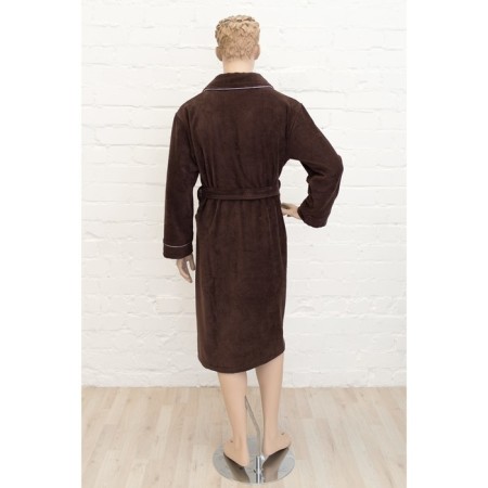 Male dressing gown, size 48, chocolate color, Mahra-Velur-2