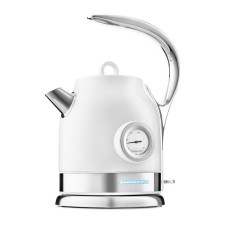 Чайник электрический Kitfort KT-694-1, металл, 1.7 л, 2200 Вт, автоотключение, белый