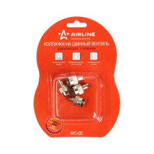 Caps for tire valve with a key, chrome/metal AVC-02