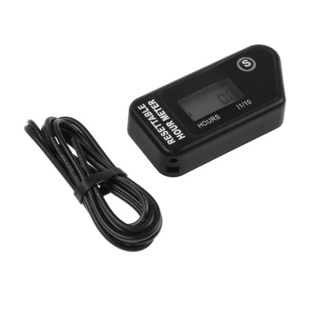 Motor Counter, Wireless, LCD display, IP67, Black