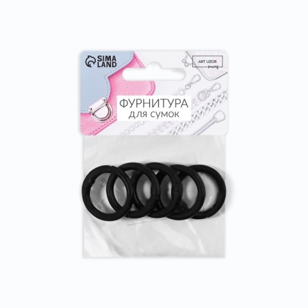 Karabin ring, d = 20/28 mm, thickness - 4 mm, 5 pcs, black color-3