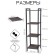 Metal rack "Energy Loft", 120 x 35 x 35 cm, black, ash anchor