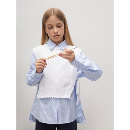 Knitted children's vests Amarobaby Bow, height 128 cm, white color-10