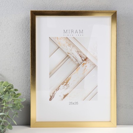 Photo frame Plastic "Mira" 25x35 cm, gold (plastic screen)