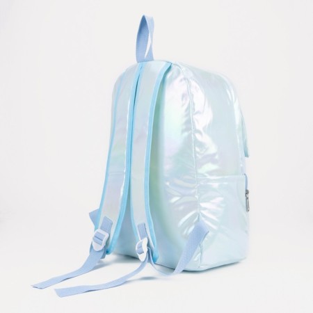 Youth backpack from textiles with lightning, 4 pockets, blue color-3