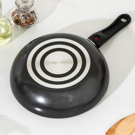 Forever pan, d = 22 cm, removable handle, glass cover, anti -stick coating, black color-2