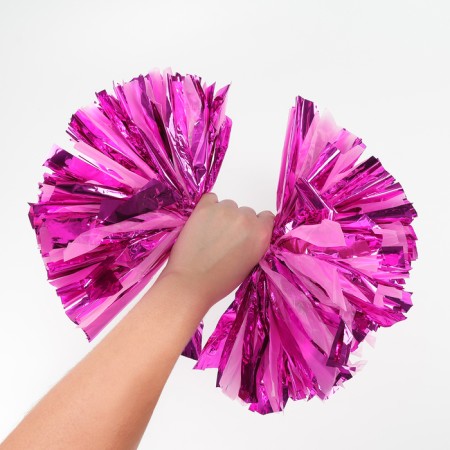Pompom 1pc, fuchsia color+ pink-1