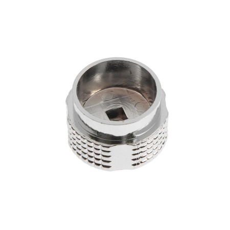 Handle on the Zein Z004 mixer, round, for a crane-box with a rod under a square, plastic, chrome-1