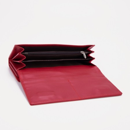 Women's wallet on magnets, red color-2