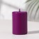 Set of candles-cylinders "Interior", 4 pcs, 6x4 cm, 10 hours, purple