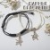 Bracelets "Demetrons" stars, black and white color, l = 12.5 cm