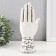 Souvenir Polystone "Hand of Fatima. Flower pattern. Hams" White 9.5x6x21 cm