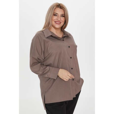 Female shirt, size 62, brown color-5