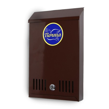Mail box with a lock, vertical, brown-7