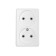 Rosette "Elect" Ra 16-009, 16 A, 250 V, double, open, with a mounting panel, white