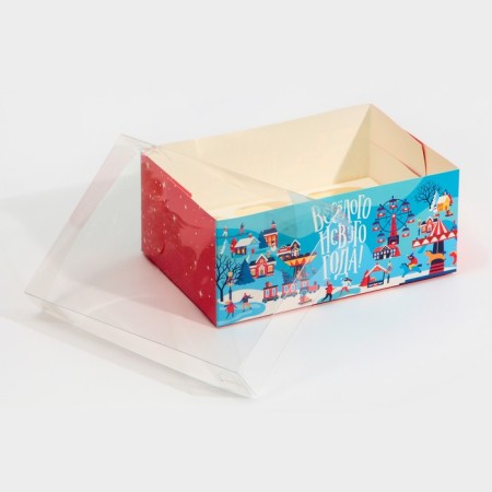Box for Capcake "New Year holidays", 23 x 16 x 10 cm, New Year-3