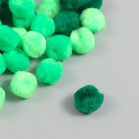Decor for creativity "Pomponchiki. Green Forest" d = 1.3 cm set 70 pcs-1