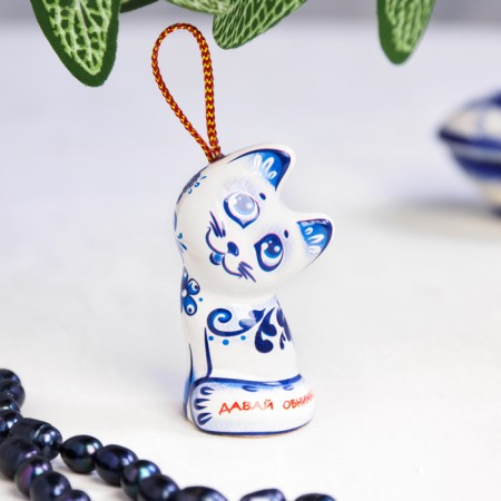 Souvenir bell "kitten. Come on hugs" Gzhel, 6 cm