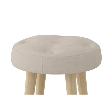 Bange-Taburetka "Oreo", 390 × 390 × 480 mm, velor, vanilla color-2