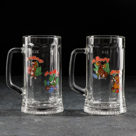 Beer mug "Podkolists", 330 ml, in gift packaging, MIX drawing-3