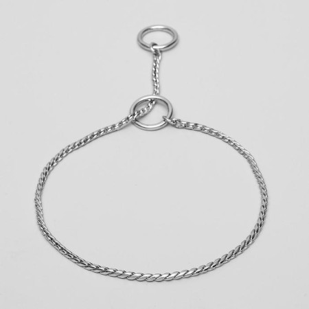 Collar - Broke "Cobra", 50 cm, chain thickness 4 mm, silver-4