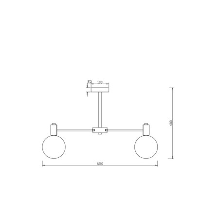 Chandelier 60W, 6he27, 35x65 cm, brass-3