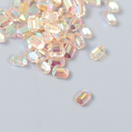 Decor for creativity Plastic "elongated crystal" set of 60 pcs Pink 0.8x0.6 cm-1