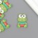 Decor for creativity plastic "Frog with a blush, in a green T -shirt" 2.7x1.8x1 cm