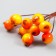 Decor for creativity "Red-orange berries" 1 bouquet = 10 berries d = 1 cm 10 cm