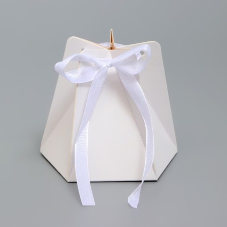 Folding box for sweets, cakes with tape, 6 x 9 cm, white