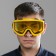 Mask glasses for motor vehicles, glass is two-layer yellow, yellow color