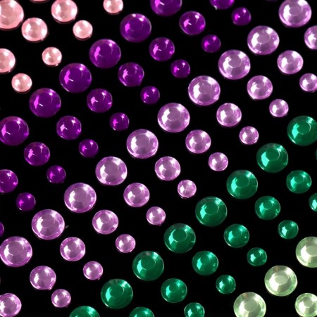Rhinestones for nail decor, on adhesive, multi -colored-3