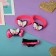 Hair set "cutie" (2 clamps 3.5 cm, 2 elastic bands) butterfly