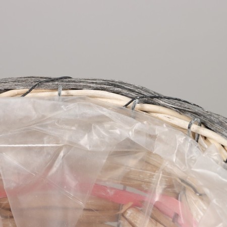 Kashpo wicker, 21x21x12 cm, light pink-2