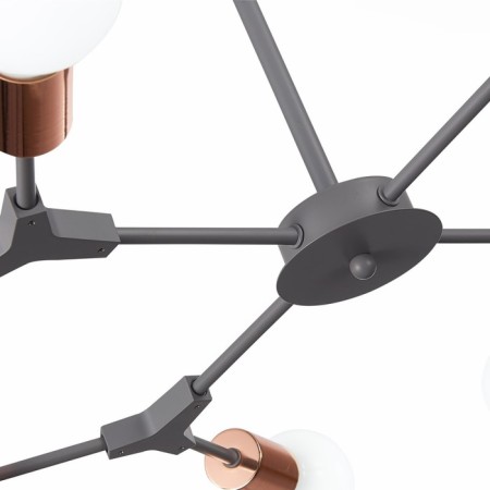 Ceiling EVOLUCE lamp. Sle106403-08. Palare. 8x60 watts, E27, 69.5x69.5x35.5 cm, gray color, pink gold-11