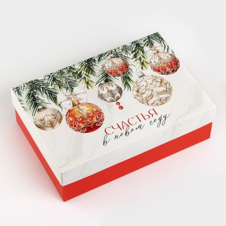 Folding box "Happiness in the New Year", 30 x 20 x 9 cm, New Year-1