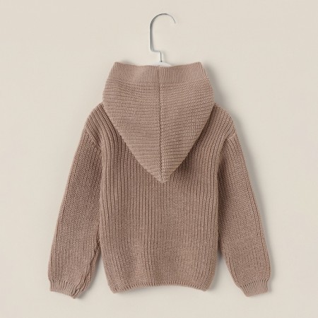 Knitted cardigan with a hood SL Home, r.92-98 cm, sand-4