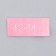 Textile strip "42-44", 5 x 1.1 cm, pink color