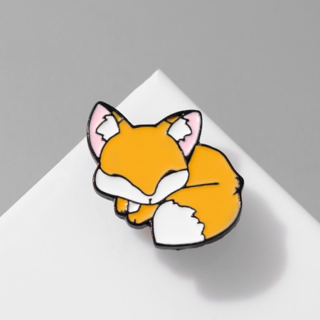 The icon "fox" sleeping, colored in ferrous metal-1