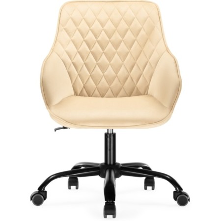 Computer chair almer plastic/velor, black/beige 57x60x84 cm-1