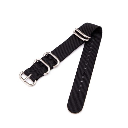 Solomon watch strap, 20 mm, l-27 cm, black-1